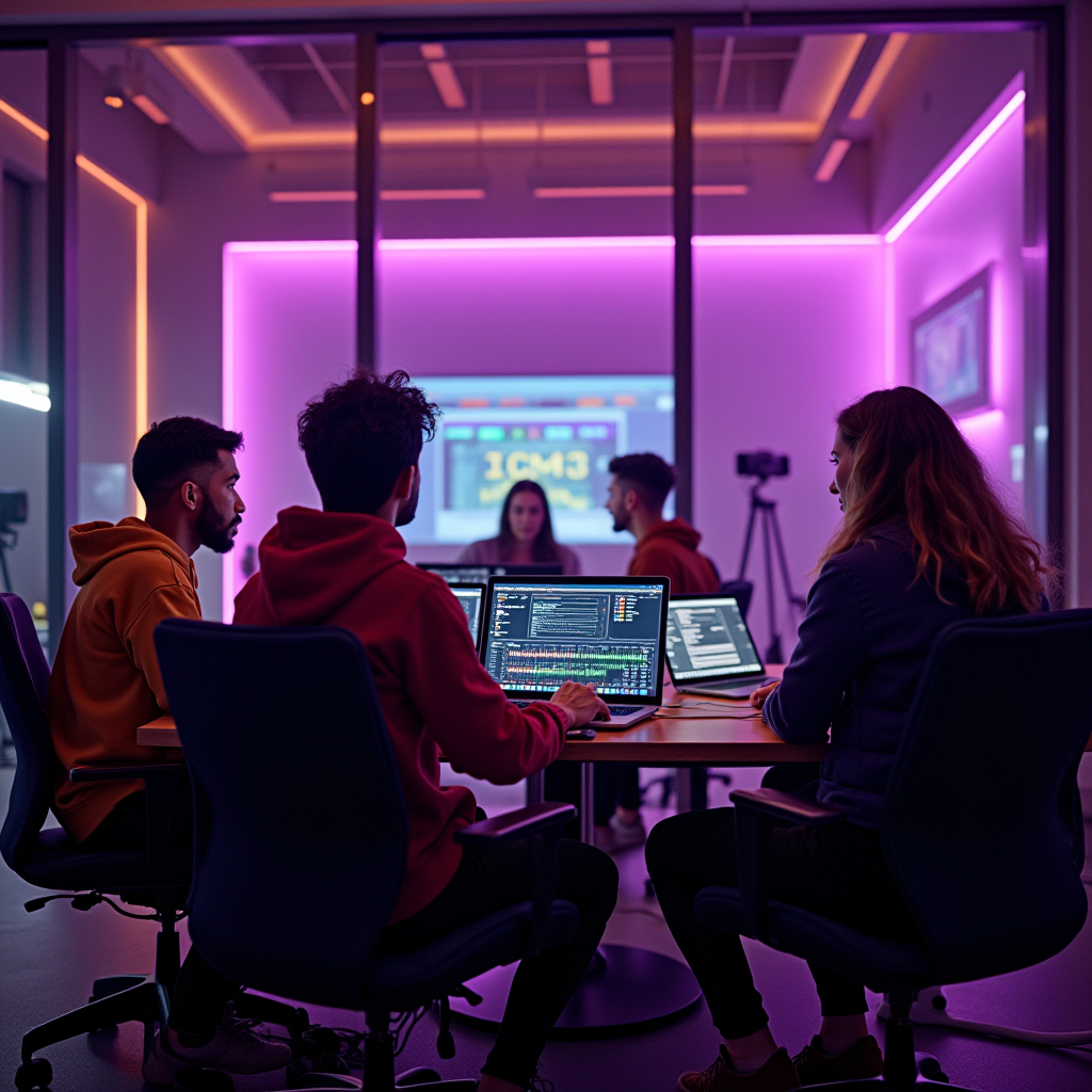 Modern radio production space